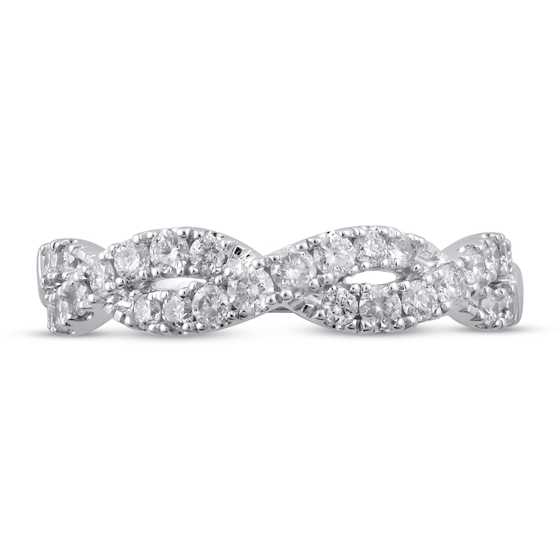 Main Image 3 of Previously Owned Diamond Anniversary Ring 1/2 ct tw Round 10K White Gold