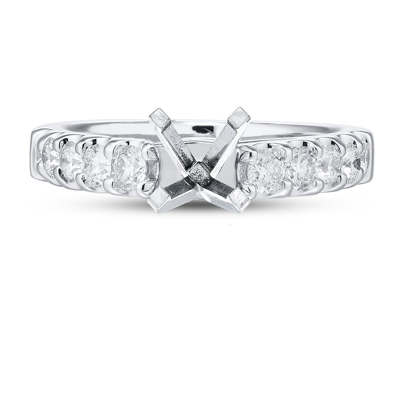 Main Image 1 of Previously Owned Diamond Engagement Ring Setting 3/4 ct tw Round Platinum