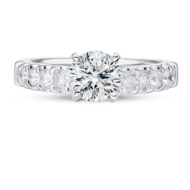 Main Image 3 of Previously Owned Diamond Engagement Ring Setting 3/4 ct tw Round Platinum