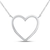 Thumbnail Image 3 of Previously Owned Diamond Heart Necklace 1/10 ct tw Round 10K White Gold