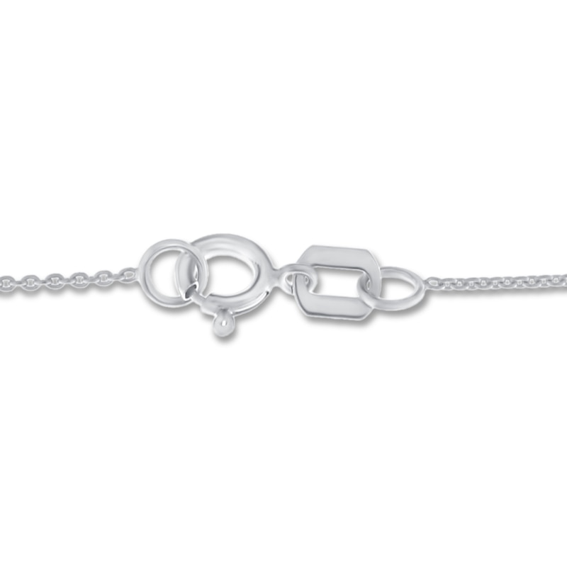 Main Image 4 of Previously Owned Diamond Heart Necklace 1/10 ct tw Round 10K White Gold