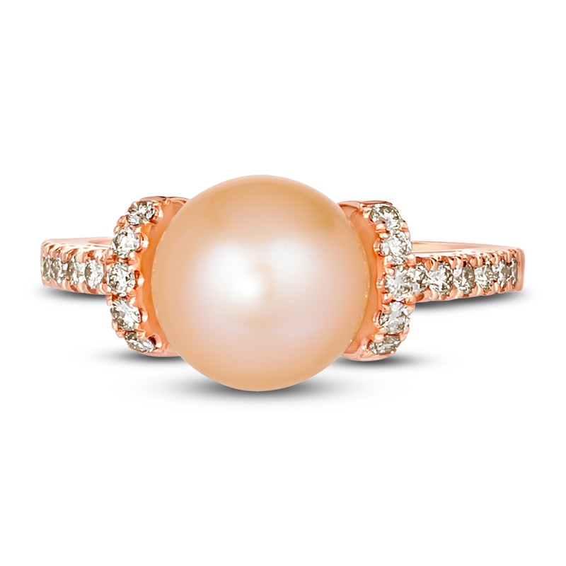 Main Image 2 of Previously Owned Le Vian Cultured Pink Freshwater Pearl Ring 1/4 ct tw Diamonds 14K Strawberry Gold