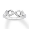 Thumbnail Image 1 of Previously Owned Diamond Infinity Ring 1/15 carat tw Round Sterling Silver