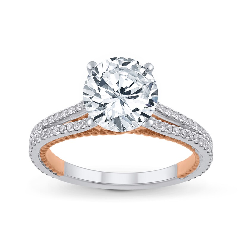 Main Image 3 of Previously Owned Diamond Ring Setting 3/8 ct tw Round 14K Two-Tone Gold
