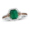 Thumbnail Image 1 of Previously Owned Le Vian Natural Emerald Ring 3/8 ct tw Diamonds 14K Vanilla Gold