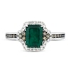Thumbnail Image 4 of Previously Owned Le Vian Natural Emerald Ring 3/8 ct tw Diamonds 14K Vanilla Gold