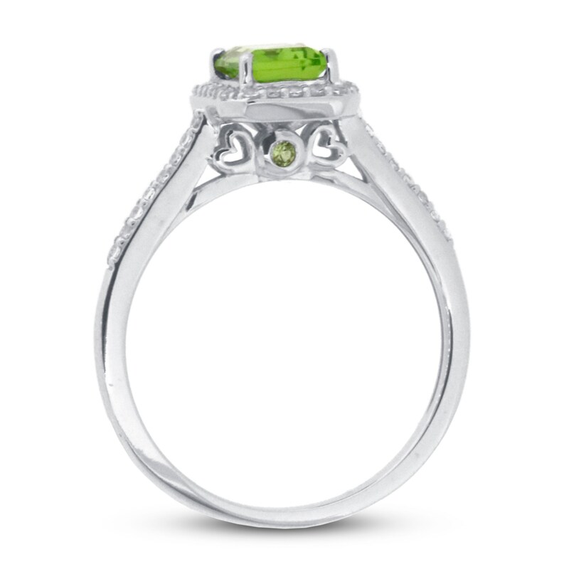 Main Image 2 of Previously Owned Peridot & White Topaz Ring 10K White Gold