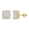 Thumbnail Image 1 of Previously Owned Men's Diamond Earrings 1 ct tw Round 10K Yellow Gold