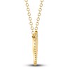 Thumbnail Image 2 of Shy Creation Diamond Heart Necklace 1/15 ct tw Round 14K Yellow Gold 18" SC55007071