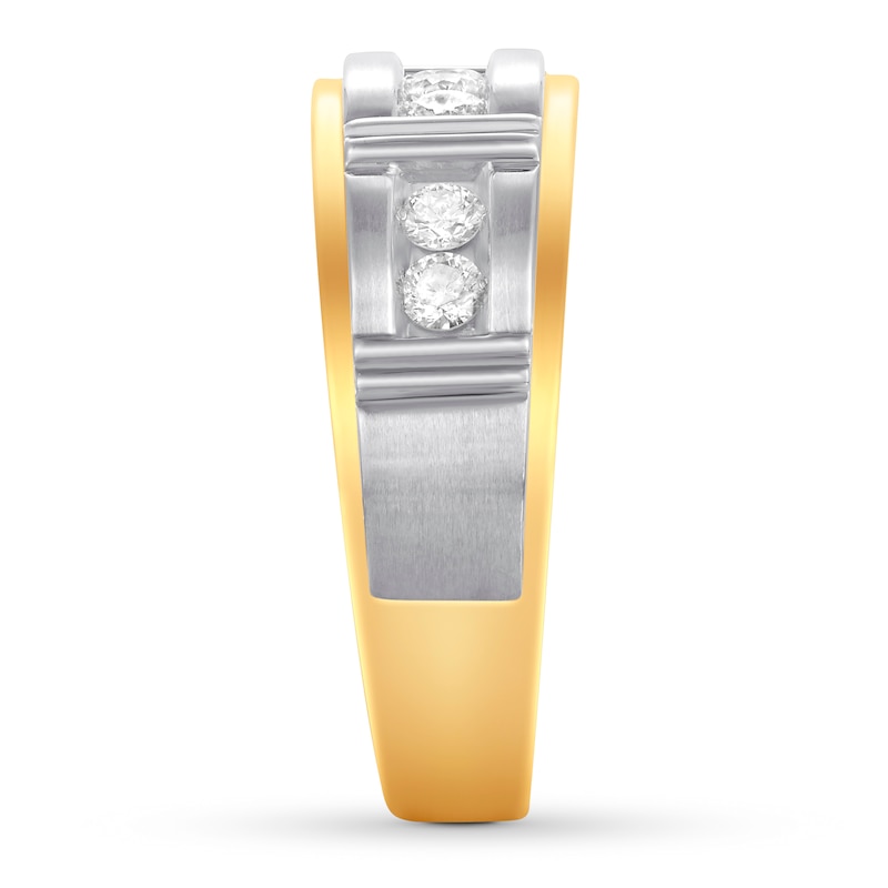 Main Image 3 of Previously Owned Men's Diamond Band 1/2 ct tw Round-cut 14K Yellow Gold