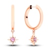 Thumbnail Image 1 of Juliette Maison Natural Pink Tourmaline Starburst Drop Earrings 10K Rose Gold