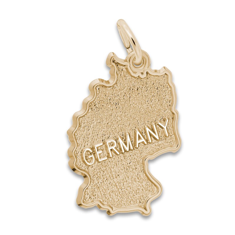 Germany Map Charm 14K Yellow Gold