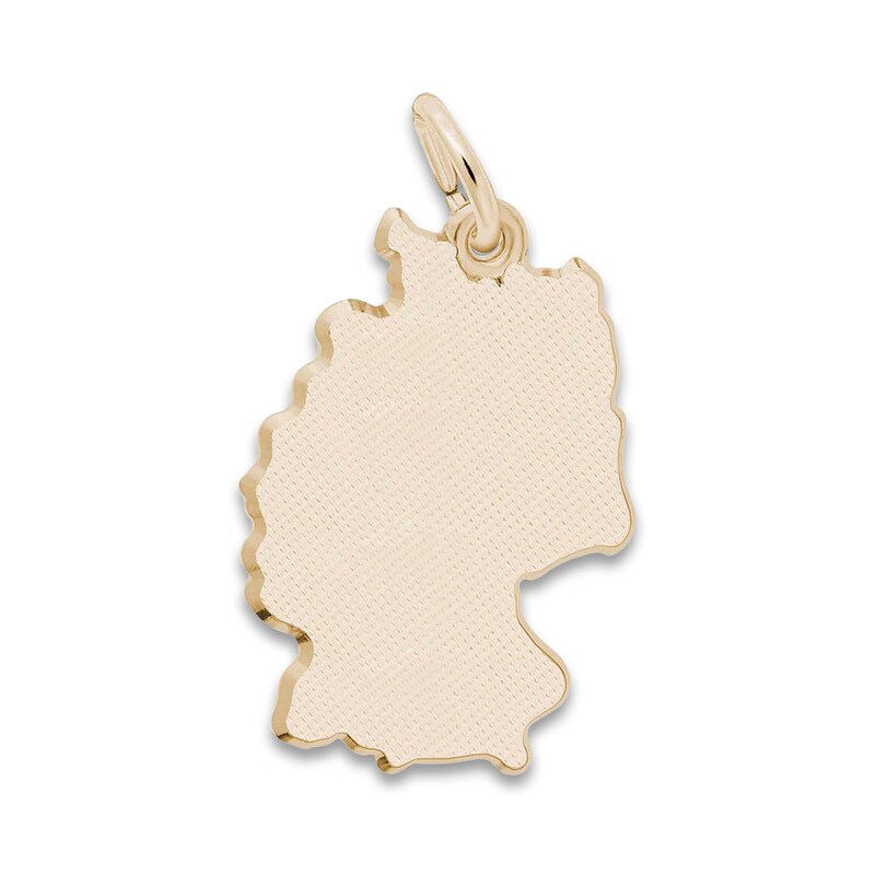 Germany Map Charm 14K Yellow Gold