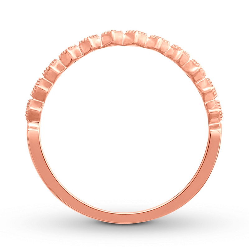 Main Image 2 of Previously Owned Diamond Stackable Ring 1/20 carat tw Round-cut 10K Rose Gold