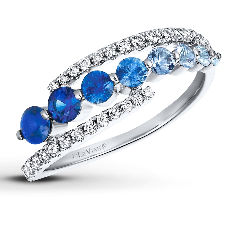 Main Image 1 of Previously Owned Le Vian Denim Ombre Ring 1/4 ct tw Diamonds 14K Vanilla Gold