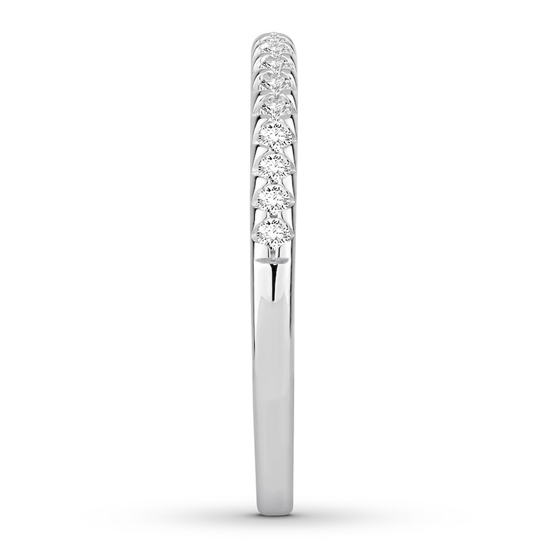 Main Image 3 of Previously Owned Diamond Wedding Band 1/5 carat tw Round 14K White Gold