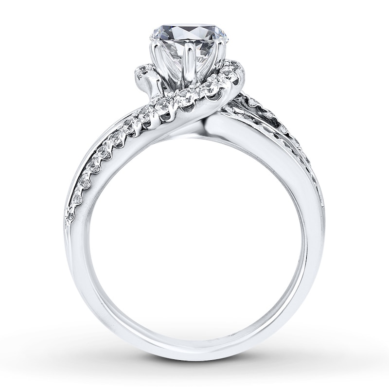 Main Image 2 of Previously Owned Diamond Engagement Ring Setting 3/4 ct tw Round 14K White Gold