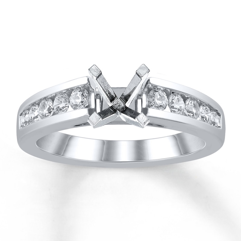 Main Image 1 of Previously Owned Chosen Diamond Engagement Ring Setting 1/2 ct tw Round 14K White Gold