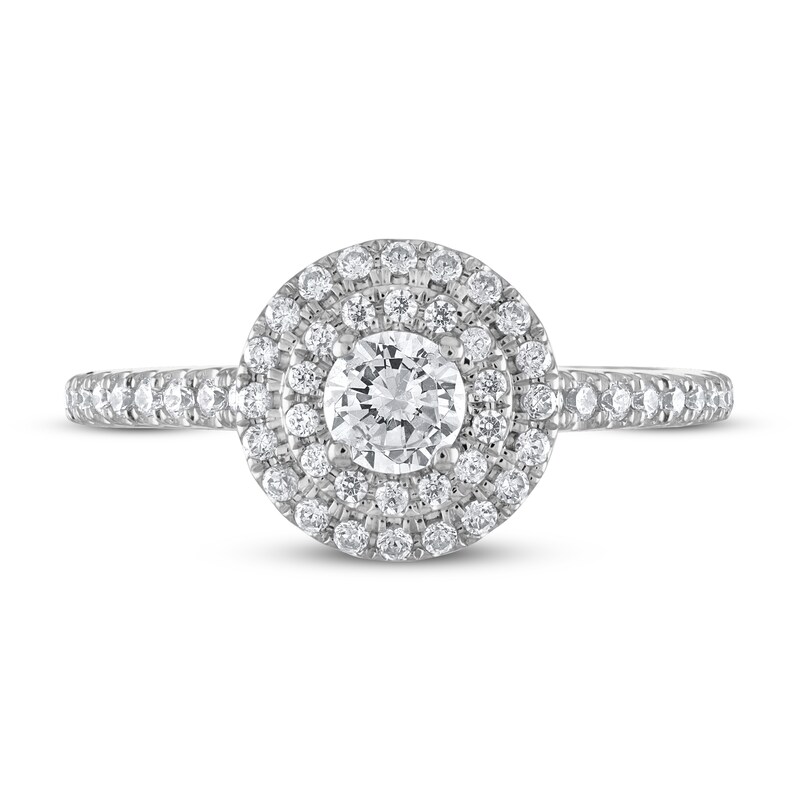 Main Image 3 of Previously Owned Diamond Engagement Ring 5/8 ct tw Round 14K White Gold