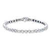Thumbnail Image 1 of Previously Owned Diamond Bracelet 3 ct tw Round/Baguette 14K White Gold