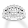 Thumbnail Image 1 of Previously Owned Diamond Anniversary Ring 1-5/8 ct tw Pear-shaped 14K White Gold