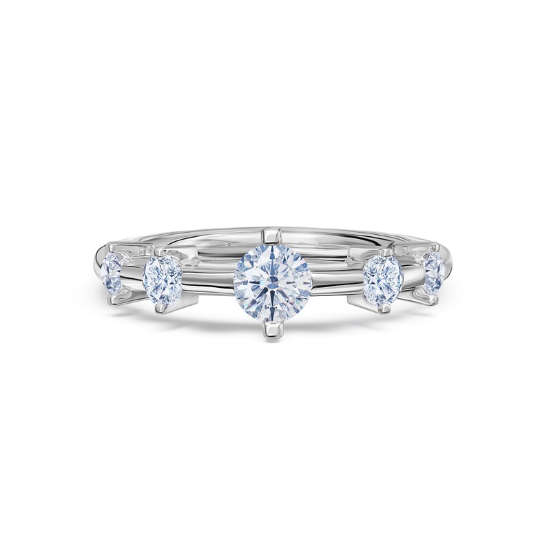 Main Image 1 of Previously Owned Certified Diamond Ring 1 ct tw Round 14K White Gold (I/2)
