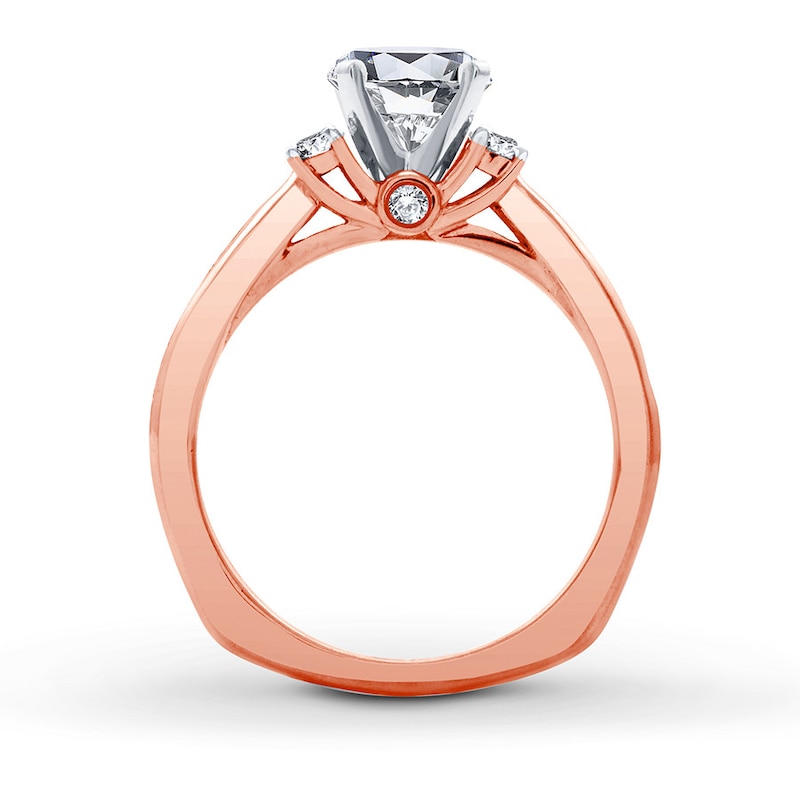 Main Image 2 of Previously Owned Diamond Ring Setting 3/4 ct tw Round 18K Rose Gold