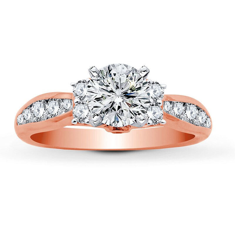 Main Image 3 of Previously Owned Diamond Ring Setting 3/4 ct tw Round 18K Rose Gold