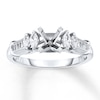 Thumbnail Image 1 of Previously Owned Diamond Ring Setting 1/4 ct tw Marquise/Baguette 14K White Gold