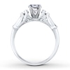 Thumbnail Image 2 of Previously Owned Diamond Ring Setting 1/4 ct tw Marquise/Baguette 14K White Gold