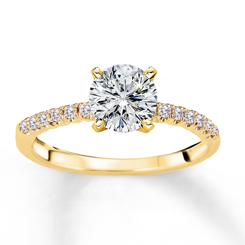 Main Image 3 of Previously Owned Diamond Engagement Ring Setting 1/6 ct tw Round 14K Yellow Gold