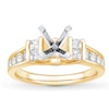 Thumbnail Image 1 of Previously Owned Diamond Engagement Ring Setting 7/8 ct tw Princess 14K Two-Tone Gold