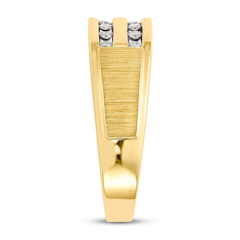 Main Image 3 of Previously Owned Men's Diamond Ring 1/5 ct tw Round 10K Yellow Gold