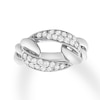 Thumbnail Image 1 of Previously Owned Diamond Link Ring 1/2 carat tw Round 10K White Gold