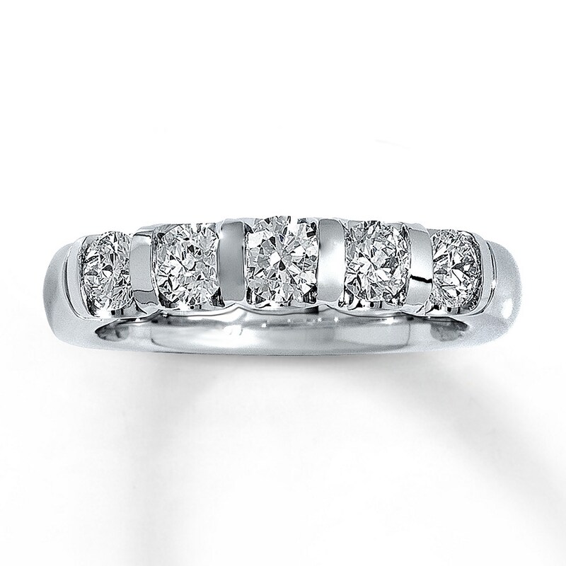 Main Image 1 of Previously Owned Diamond Anniversary Band 1 ct tw Round-cut 18K White Gold