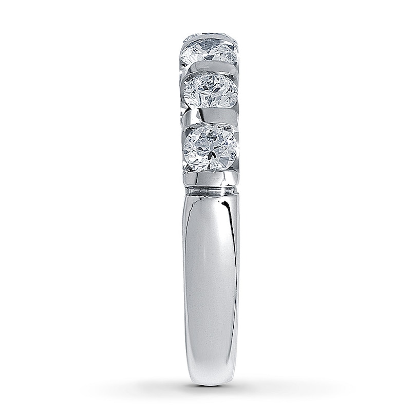 Main Image 3 of Previously Owned Diamond Anniversary Band 1 ct tw Round-cut 18K White Gold