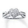 Thumbnail Image 1 of Previously Owned Diamond Engagement Ring 3/4 ct tw Heart-Shaped 14K White Gold