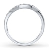 Thumbnail Image 2 of Previously Owned Diamond Contour Wedding Band 1/6 ct tw Round 14K White Gold