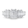 Thumbnail Image 3 of Previously Owned Diamond Engagement Ring 2 ct tw Round/Emerald 14K White Gold