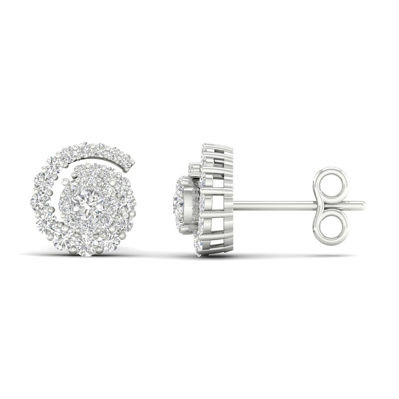 Main Image 2 of Previously Owned Diamond Earrings 1/2 ct tw Round 14K White Gold