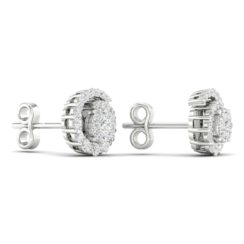 Main Image 4 of Previously Owned Diamond Earrings 1/2 ct tw Round 14K White Gold