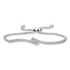 Thumbnail Image 1 of Previously Owned Ever Us Two-Stone Bracelet 1/3 ct tw Diamonds 14K White Gold
