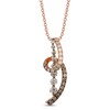 Thumbnail Image 1 of Previously Owned Le Vian Chocolate Diamond Necklace 1 ct tw Round 14K Strawberry Gold
