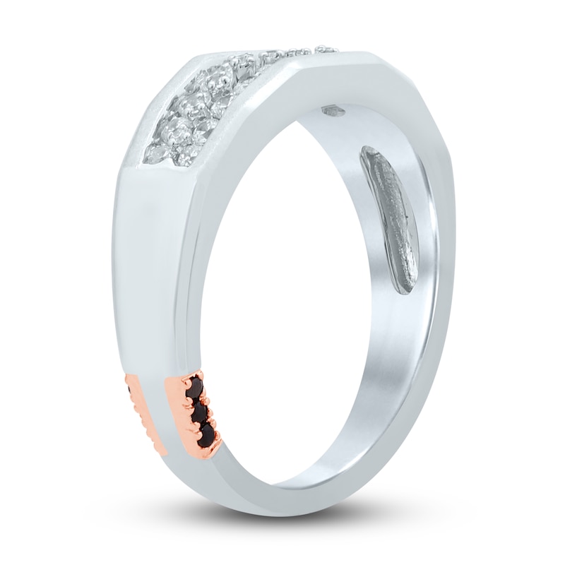 Main Image 2 of Previously Owned Pnina Tornai Captured By You Men's Diamond Wedding Band 1/2 ct tw Round 14K White Gold