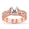 Thumbnail Image 1 of Previously Owned Diamond Bridal Setting 1/2 ct tw Round-cut 14K Rose Gold