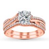 Thumbnail Image 3 of Previously Owned Diamond Bridal Setting 1/2 ct tw Round-cut 14K Rose Gold