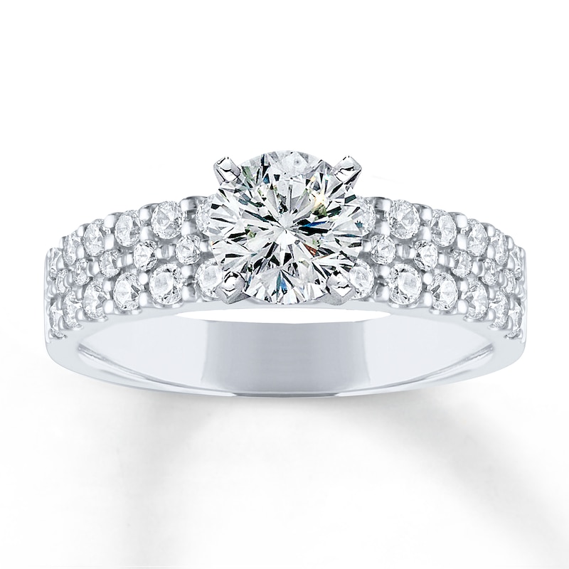 Main Image 1 of Previously Owned Diamond Engagement Ring Setting 5/8 ct tw Round 14K White Gold