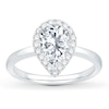 Thumbnail Image 3 of Previously Owned Diamond Engagement Ring Setting 1/4 ct tw Pear-shaped/Round Platinum