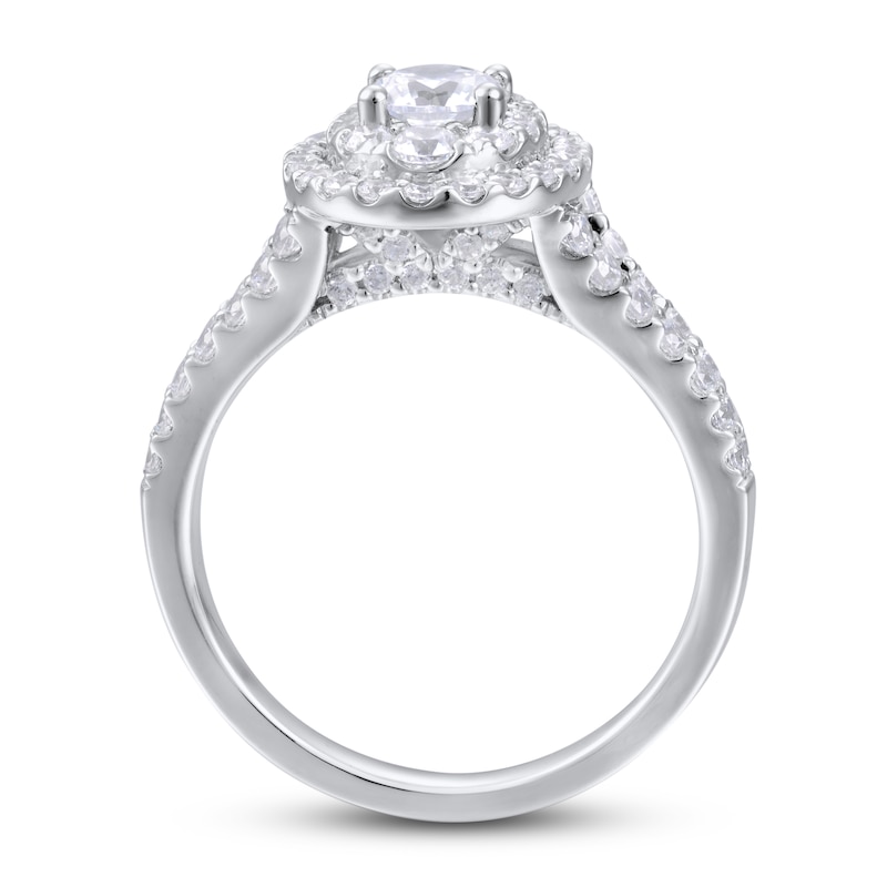 Main Image 2 of Previously Owned Diamond Engagement Ring 1-1/2 ct tw Round 14K White Gold