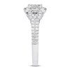 Thumbnail Image 3 of Previously Owned Diamond Engagement Ring 1-1/8 ct tw Round/Baguette 14K Gold